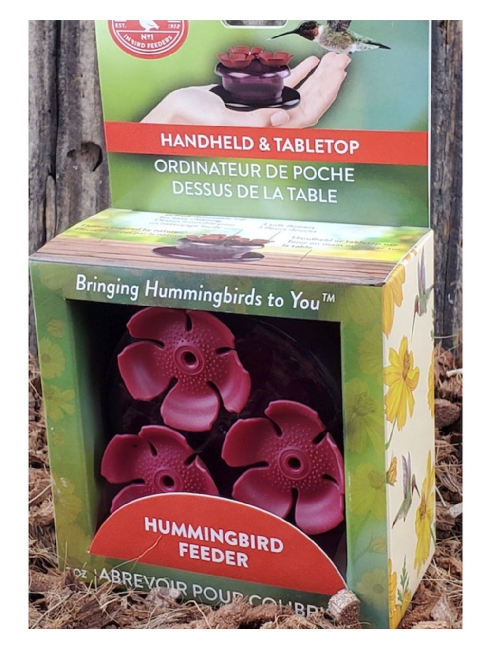 NIB | Perky-Pet | Hummingbird Plastic Handheld Nectar Bird Feeder | 3-Ports 2 oz